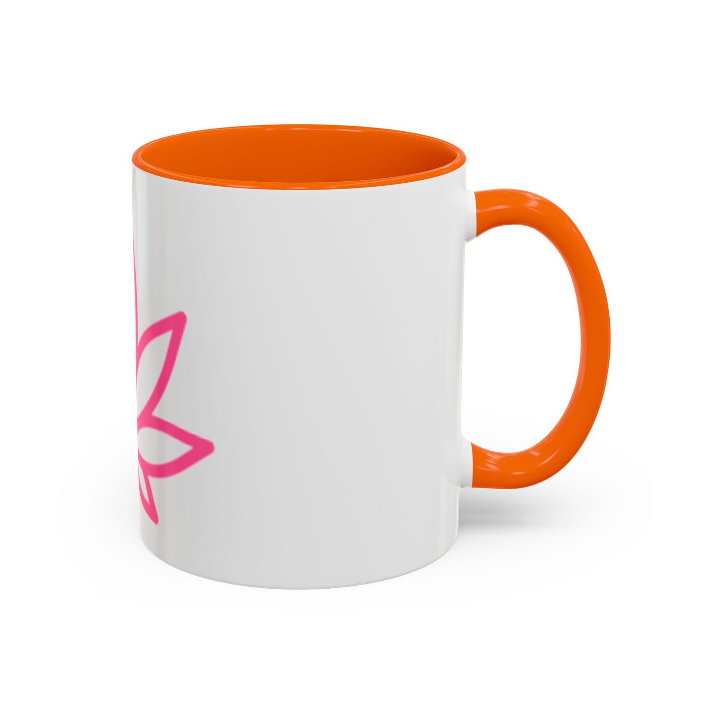 SensiMina White & Black Mug With Pink Leaf Logo