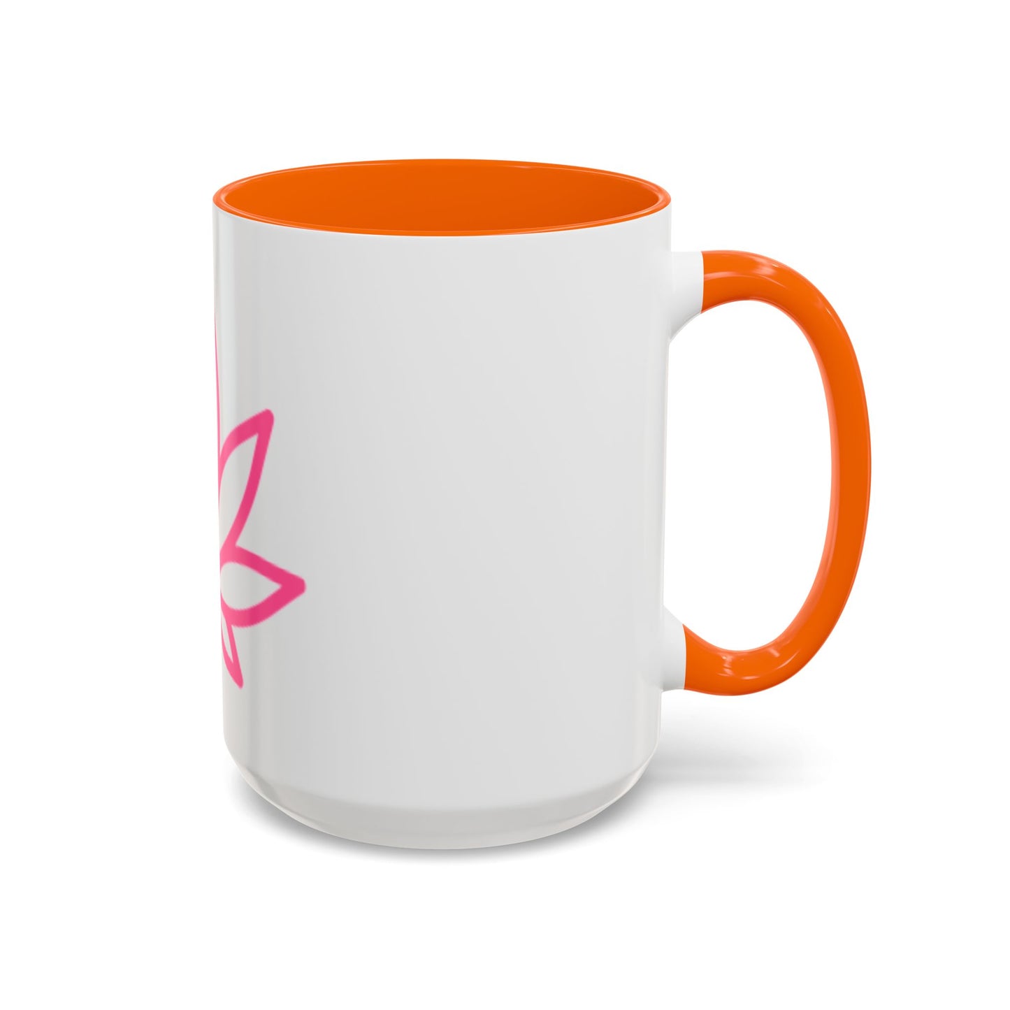SensiMina White & Black Mug With Pink Leaf Logo